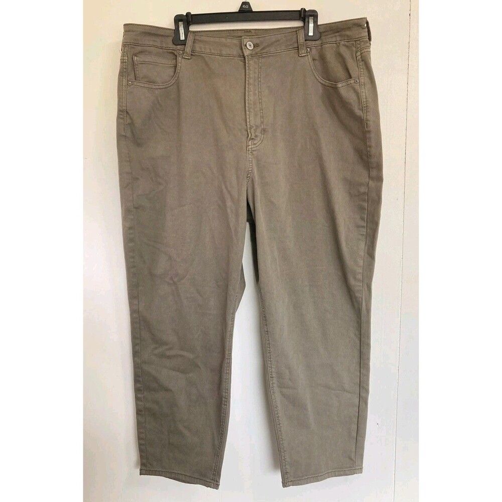 American Eagle Pants Womens 20 Short Grey Mom‎ Jeans Super High Rise Stretch NWT